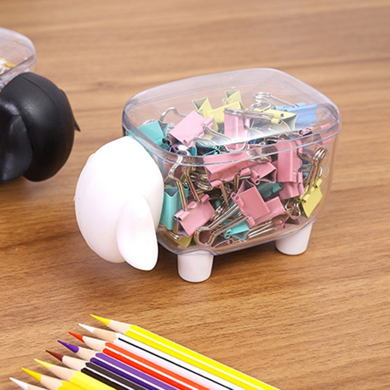 Baumwolle Tupfer Box Mini Kunststoff Zahnstocher Speicher Niedlich Tier Form Staub-Proof Haushalts Desktop-Organizer NSV775