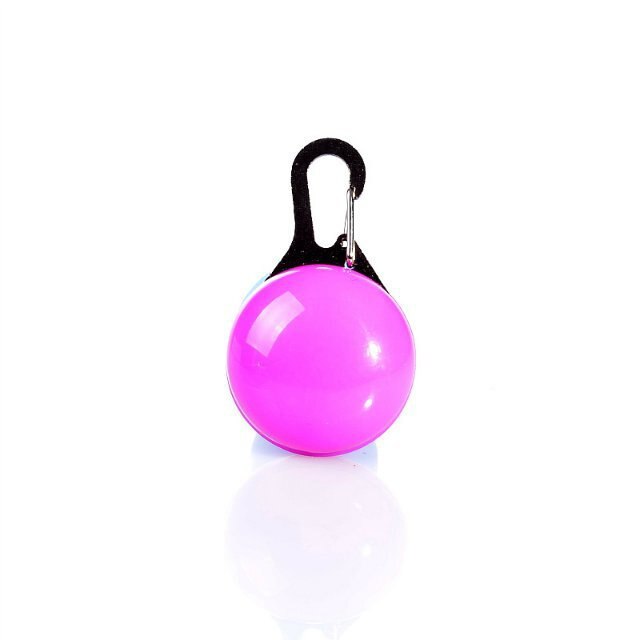 Collar con colgante LED para mascotas, luz nocturna, luminoso de seguridad, suministros para mascotas, accesorios para perros, 1 Uds.: Rosa