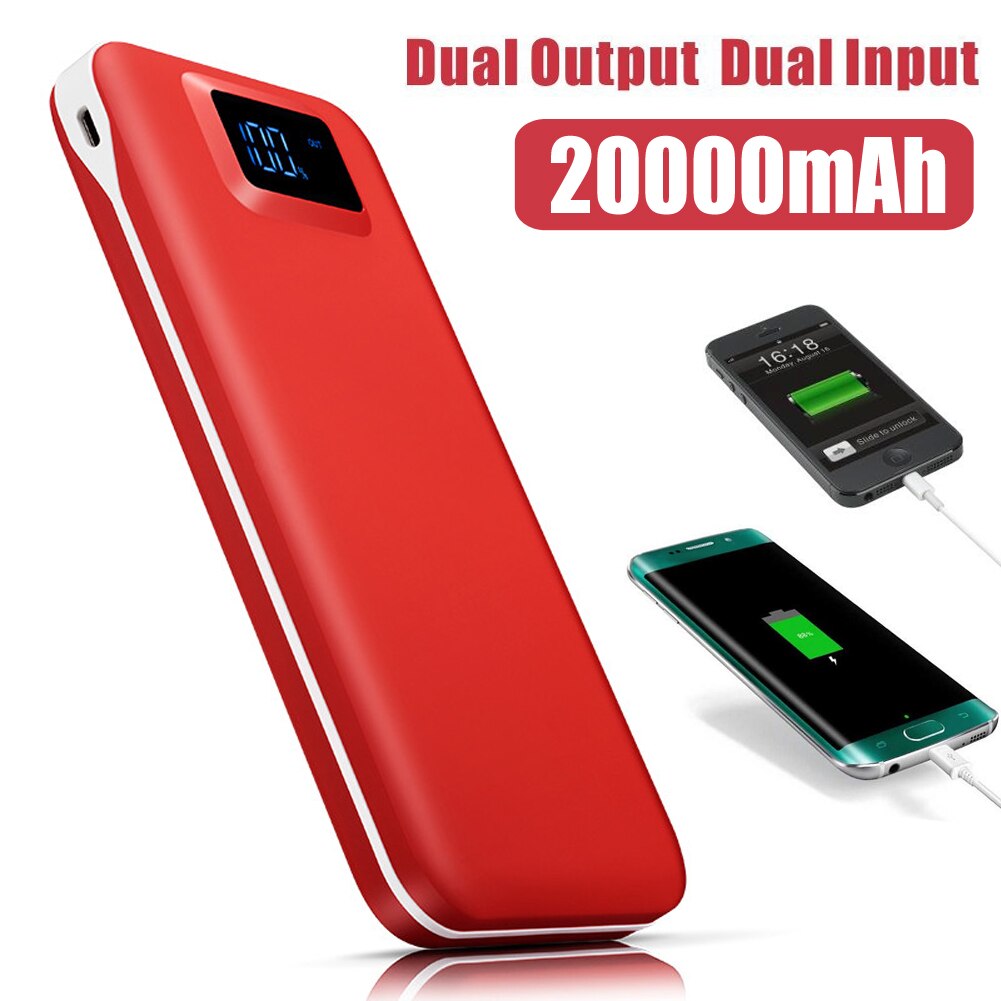 Hochleistungsfähiges, ultradünnes handy-ladegerät mit  po 20000 mah lcd-display -186919 ladefunktion