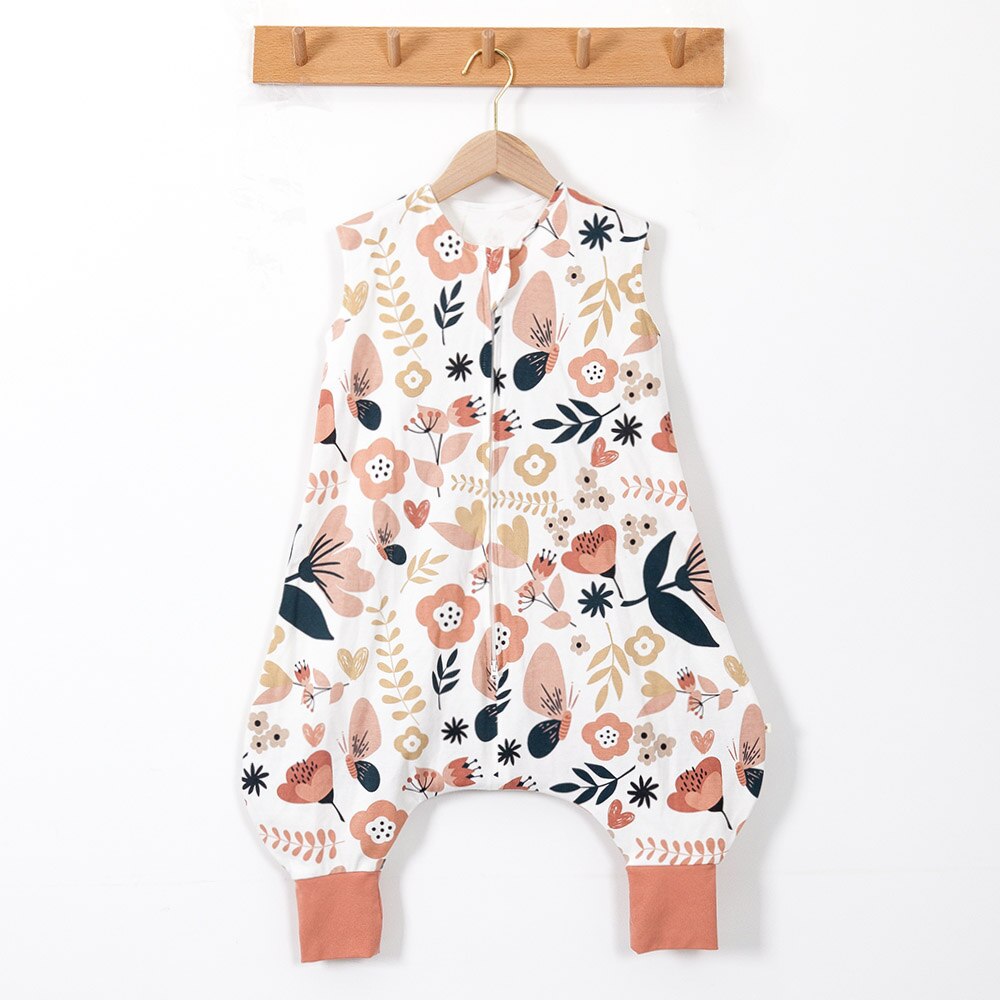 Baby Slaapzak 28-32 ℃ Zomer Koele Vest Kids Slaap Zak Jongens Meisjes 100% Katoen Ademend Slaapzak baby Anti Tipi: flower / XL(100cm)