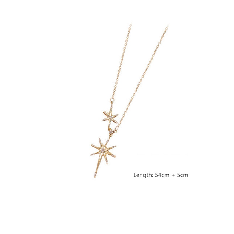 FYUAN Bling Bling Star Choker Necklaces for Women Clavicular Chain Pendant Necklaces Weddings Jewelry Party