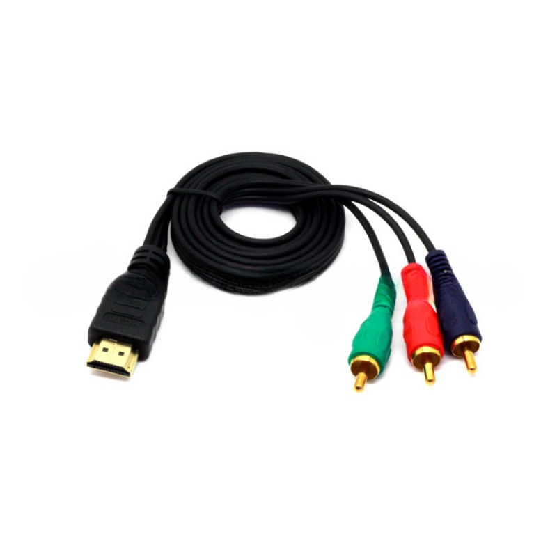 Hdmi-kompatibel till av-omvandlare till rca-adapter 1080p konverterkabel sändaranslutningsfunktion videokomponentkabel 1m hd-tv
