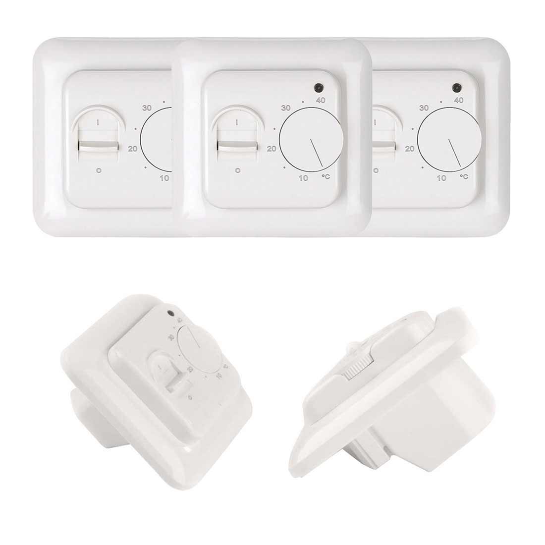 Universal Mechanical Water Electric Floor Heating Manual Room Thermostat Warm Floor Cable Temperature Controller 220V 16A 3A