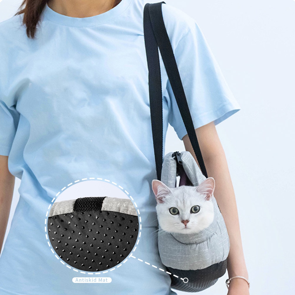 Zipper Outdoor Pet Cat Carrier Handbag Shoulder Effective Anti Slip Bottom Kitten Carrying Bag Backpack Pet Product