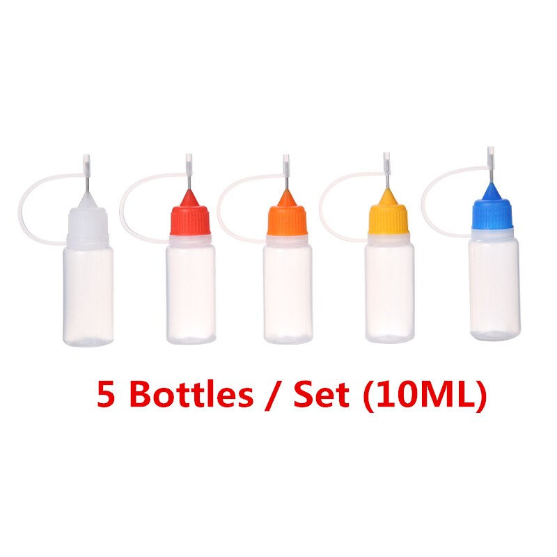 5Stck 10/20/30/60Ml Leere Applikator Flaschen Kann Kleber Applikator Farbe Auge Flüssigkeit nadelspitze Flasche Scrapbooking Handwerk Werkzeug: TT264