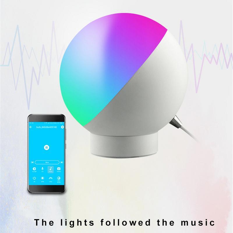 WiFi Remote Control Bedside Lamp,Desk Smart Light,Smartphone Control, Tuya Smart life APP Compatible With Alexa and Google Home