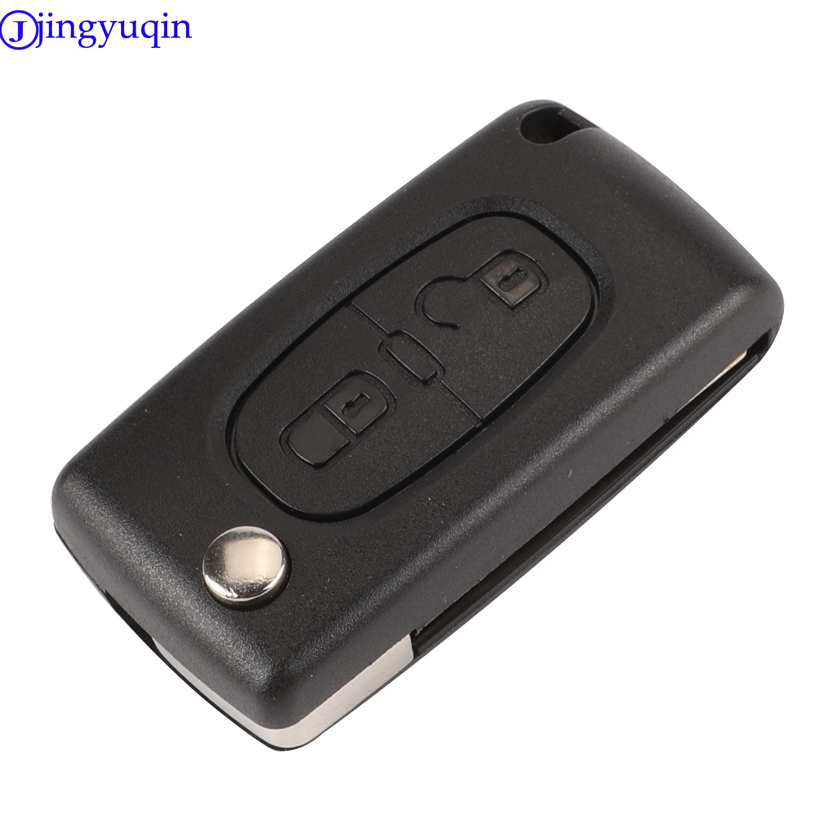 Jingyuqin-carcasa para llave de coche, carcasa para Peugeot 307, 407, 308, 607, Citroen C2, C3, C4, C5, C6, C8, XSARA PICA CE523, HU83, CE536, VA2