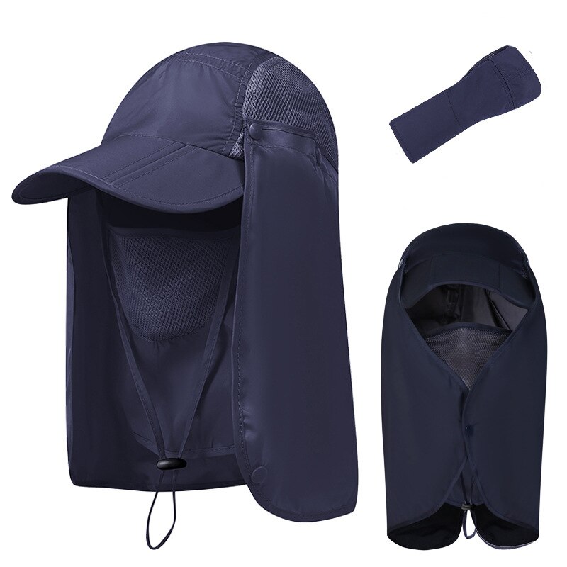 Unisex Collapsible Sunhat Summer Outdoor Quick-drying Sunscreen Fisherman Hat Fishing Breathable Sun hats Female Face Mask