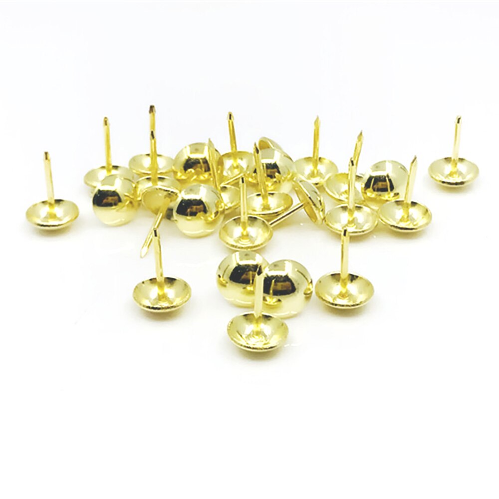 Remaches decorativos de 8MM, clavos para sofá, bolsa suave, tachuelas antiguas, 100 juegos: Cobre envejecido