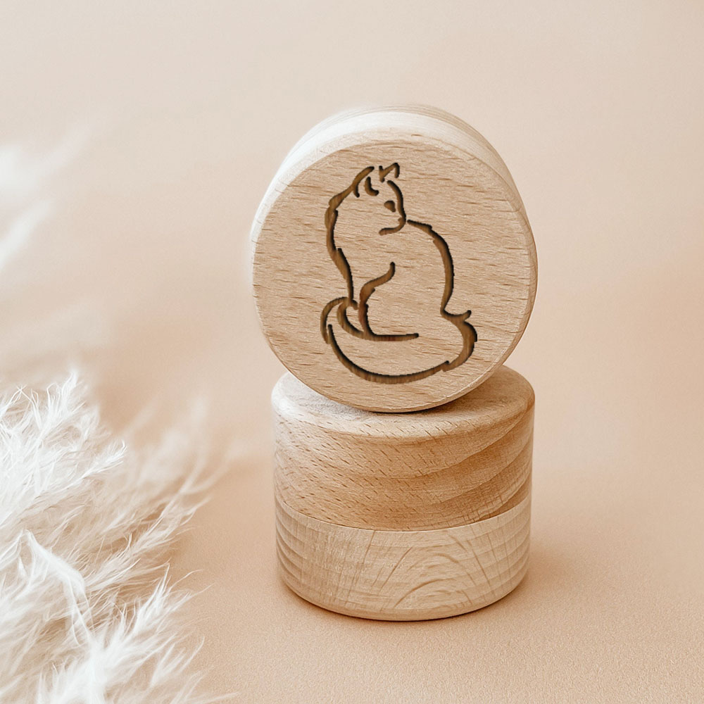 Gepersonaliseerde Gegraveerde Houten Tand Opbergdoos Custom Naam Gedenkteken Doos Huisdier Hond Kat Bont Keepsake Box Verlies Van Huisdier Gedenkteken: Light Grey