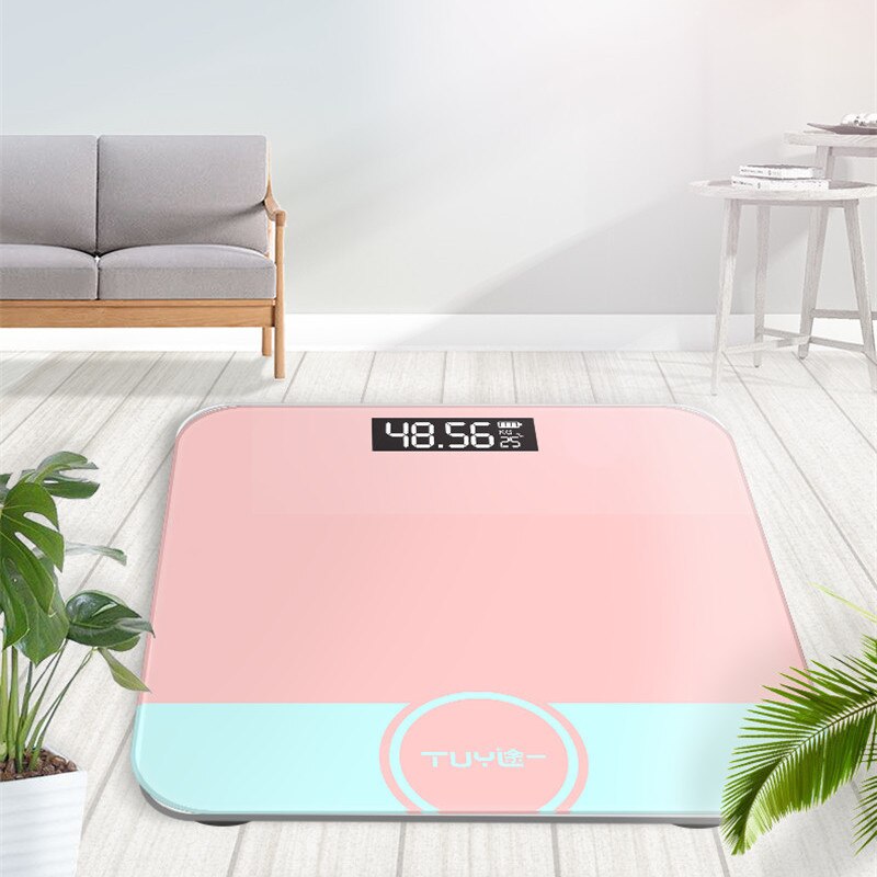 Electronic Scale Human Body Scale Health Weight Scales Household Bathroom Weighing Scale USB Charging Digital LED Display