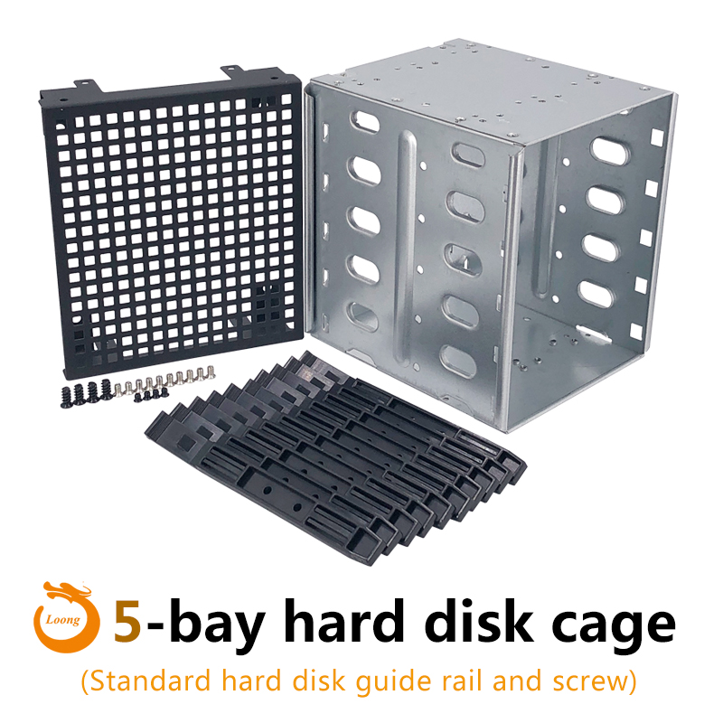 ZhenLoong 5.25 To 3.5 HDD Adapter Caddy Bracket SATA SAS Tray Hard Disk Rack Enclosure Chassis Optical Extension Hard Drive Cage: Yellow