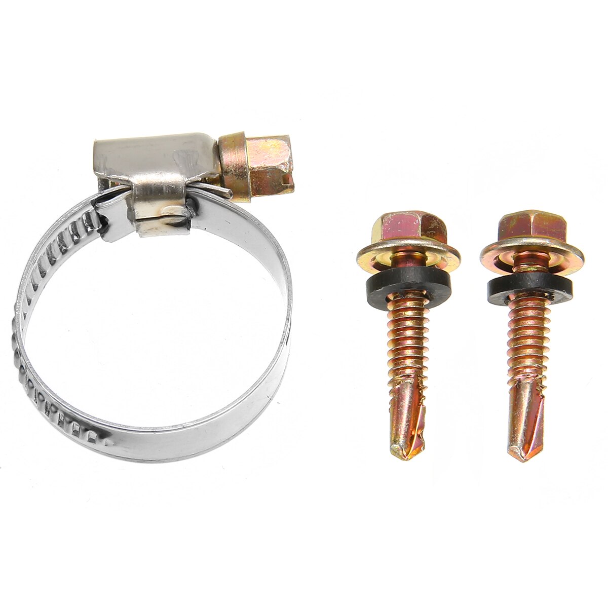 Treyues 1einstellen 24mm Abgasschalldämpfer + Schellen + Schraube Edelstahl Für Webasto Eberspacher Auto Auto Heizung