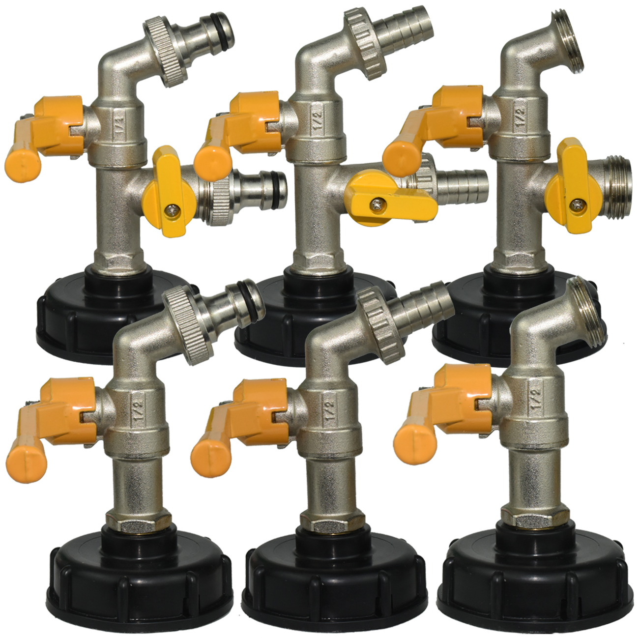 S60 Coarse Thread IBC Tank Tap Connecter Replacement 16mm 1/2'' 3/4'' Water Coupling Adapter Garden Home Valve Fitting Faucet