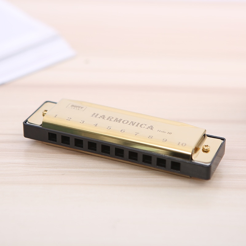 10 Holes Blues Harmonica Musical Instrument Stainless Steel Mouth Organ for Children