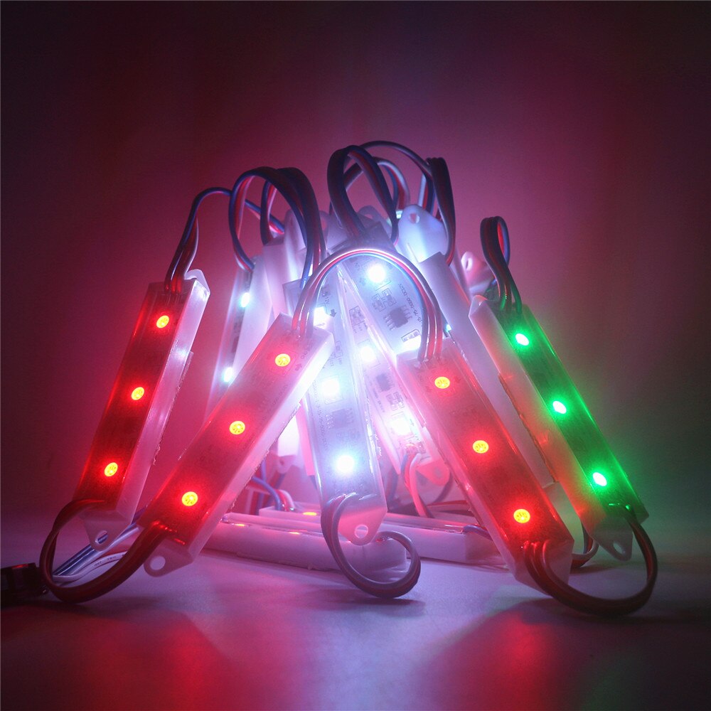 WS2811 Externe IC 3led Pixel Digitale Adresseerbare LED Modules DC12V 5050 SMD Dream color Dropping Lijm LED Module Strip Verlichting