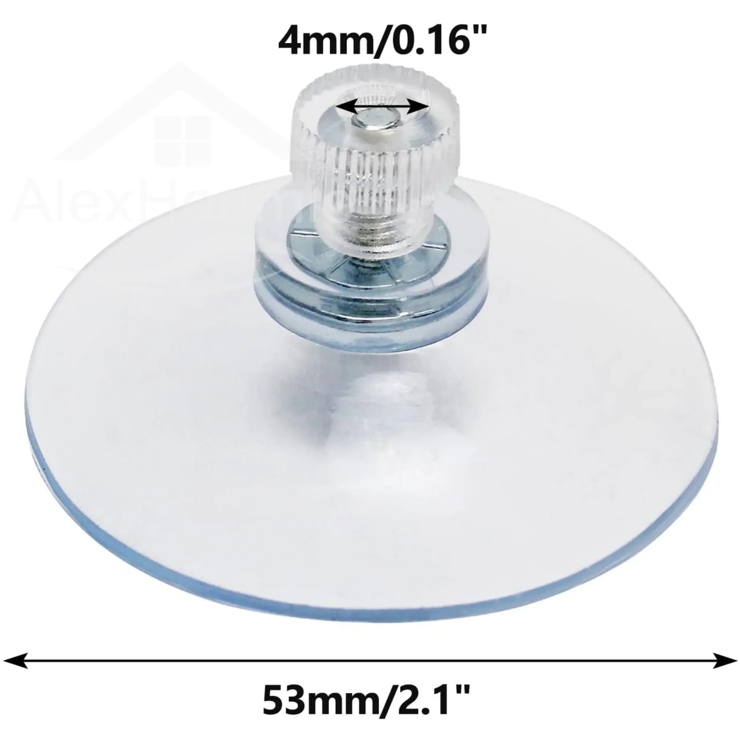 5/10 Stuks 25/32/41/53mm PVC Clear Duimschroef Clear Zuignappen witte Moer Rubber Openslaande Sukkels Rubber Schroef Set Duim Zuigkracht: XL / Licht Geel