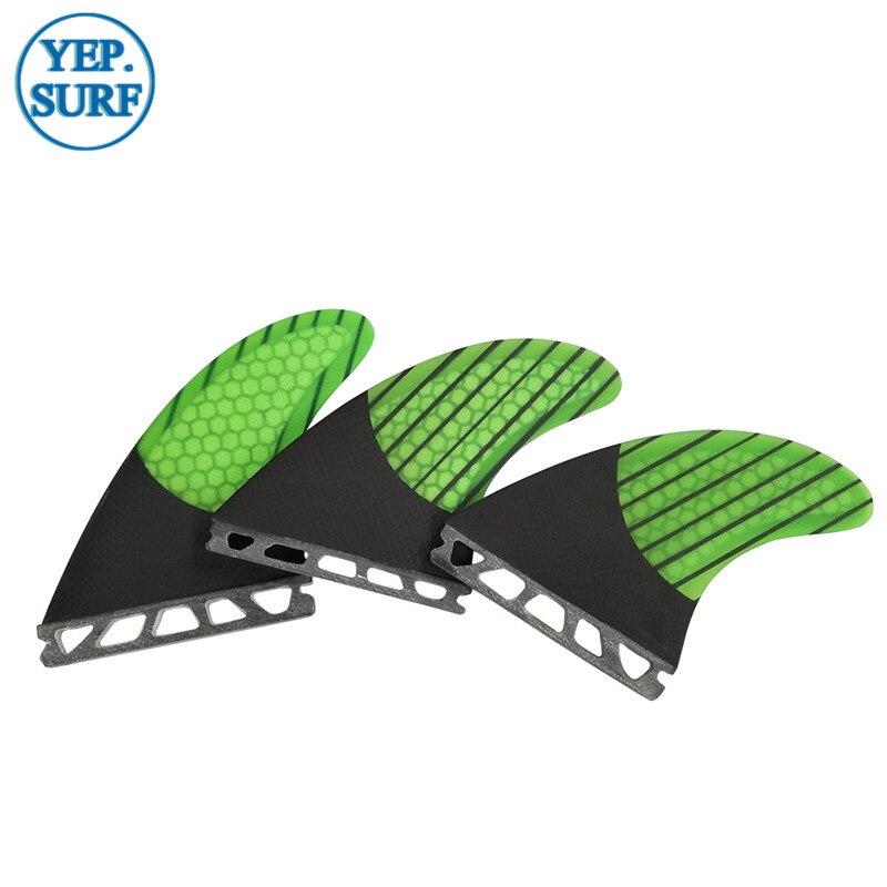 Wakeboard Future G5/G7 Surfboard Fin Fiberglass Honeycomb G5/G7 Fins Carbon Fiber Green Fins in Surfing