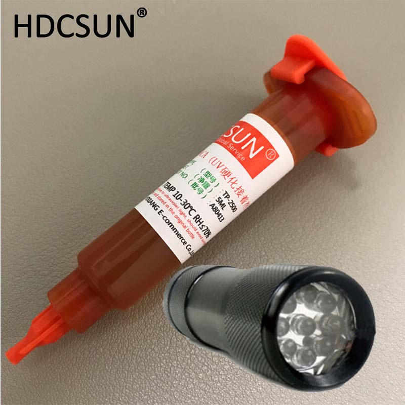 TP-2500 UV glue Optical Clear Adhesive dispergator + uv light solder iron Blade Decal Remover glue LCD touch screen repair: Package 6