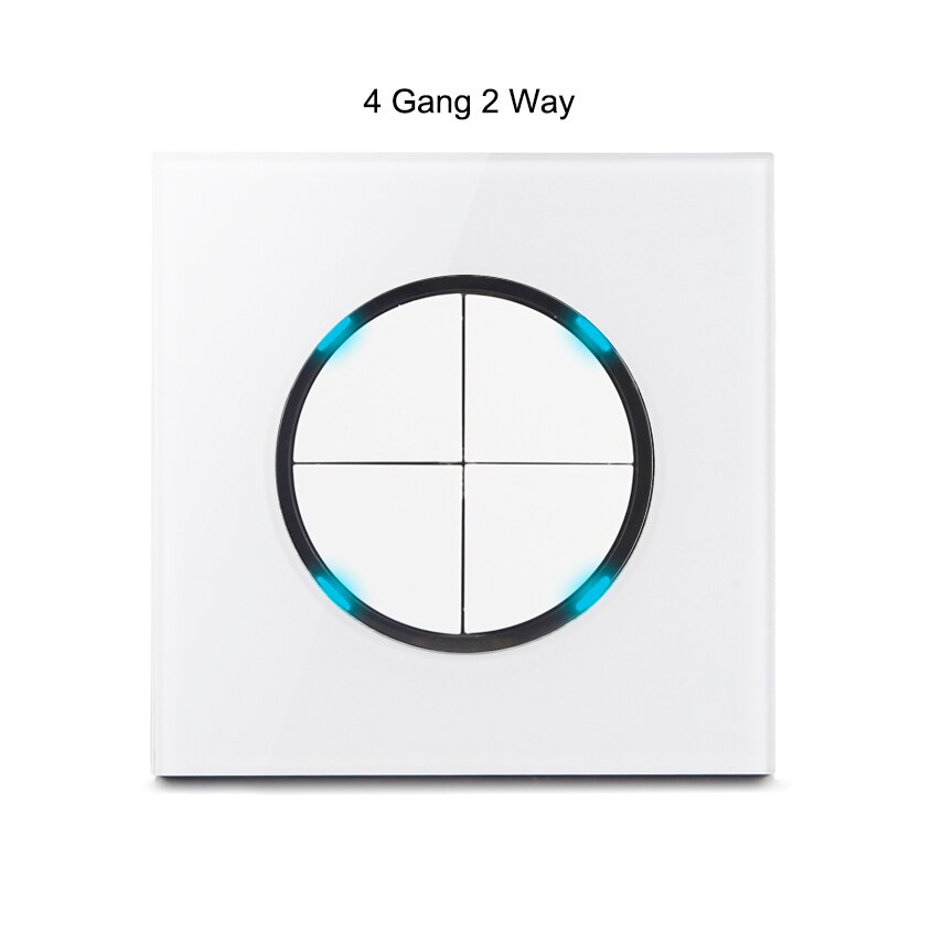 Atlectric 1 2 3 4 gäng 1 2 -vägs hem strömlampa strömbrytare på/av-knapp strömbrytare lampa ljus usb eu fr frankrike uttag glaspanel: 4 gäng 2 sätt