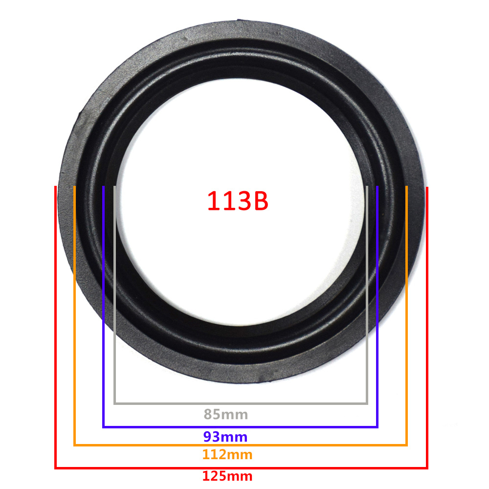 5 inch Rubber Speaker Surround Edge Woofer Repairing Folding Edge Subwoofer Ring DIY Repair Accessories Speaker Suspension: 2 Pieces / 113B