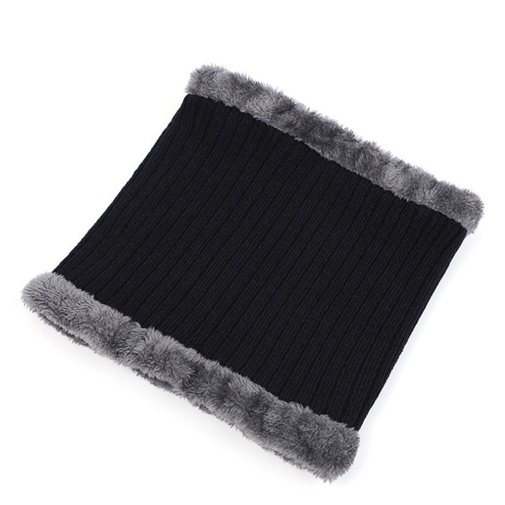 Men Winter Knitted Hat Outdoor Cycling Ear Protection Warmth Peaked Cap Casual Sunhat Bomber Hats: scarf