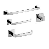 SUS 304 Stainless Steel Bathroom Hardware Set Chrome Polished Toothbrush Holder Paper Holder Towel Bar Bathroom Accessories