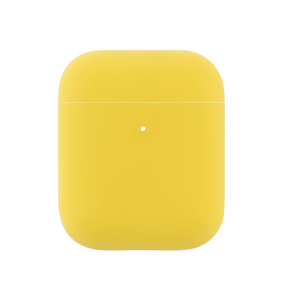 Casos de silicone macio para apple airpods 1/2 caso protetor bluetooth sem fio fone de ouvido capa para apple ar pods caixa de carregamento sacos: Yellow
