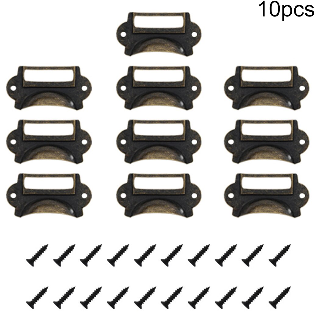 Retro Drawer Frame Tag With Screw 10pcs 68 X 27mm Antique Cabinet Drawers