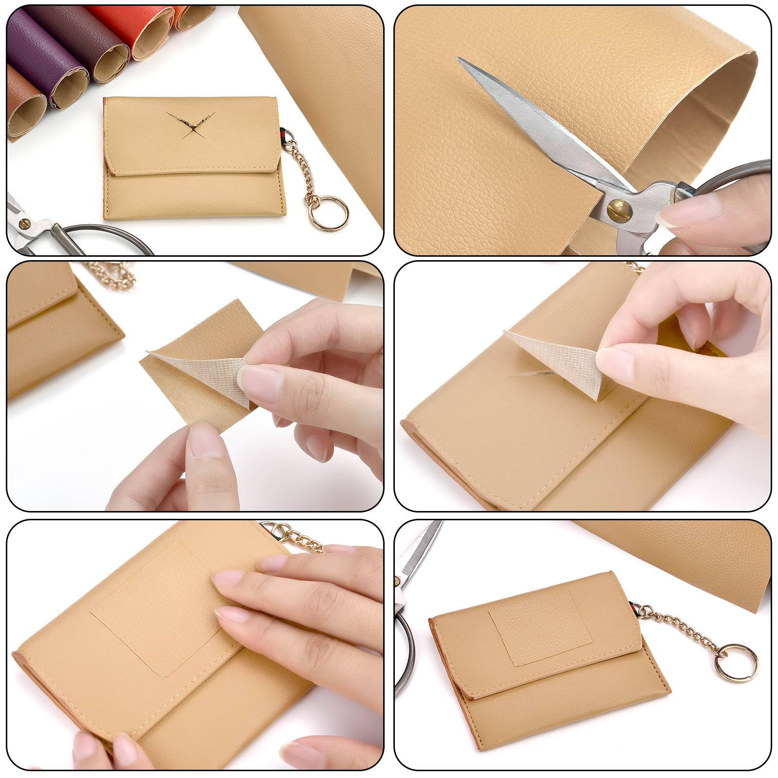 Parche autoadhesivo de cuero para reparación DIY, parches de PU para asiento de coche, sofá, pegatinas de cuero para el hogar, parches de restauración