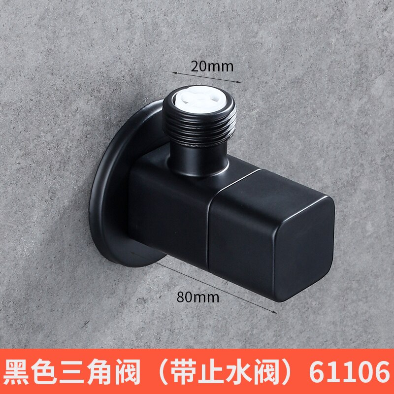 Water Triangle Valve Black Brass Cold Water Triangle Valve G1/2 Thread Angle Valves for Kitchen Bathroom Toilet Heater Sink: AD-03