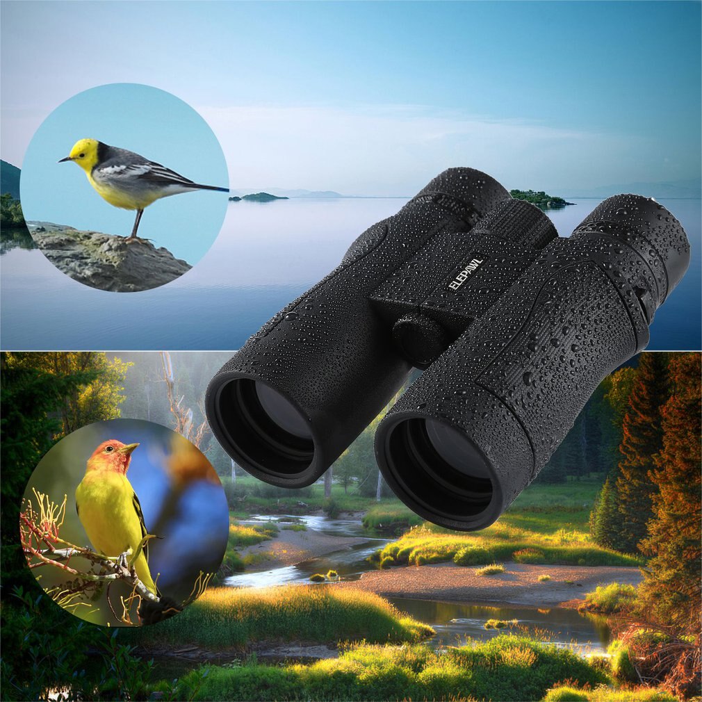 Resistente all'acqua Binocolo 10x42 Telescopio HD Pieghevole Binocolo Per Il Birdwatching All'aperto di Viaggio Osservare Le Stelle Concerti