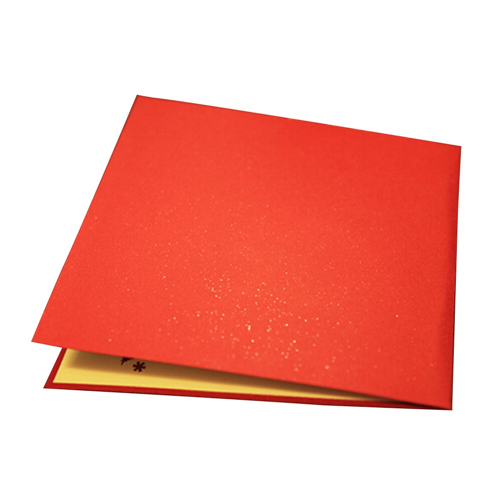 3D Christmas Tree Hollow Invitation Greeting Card Happy Year