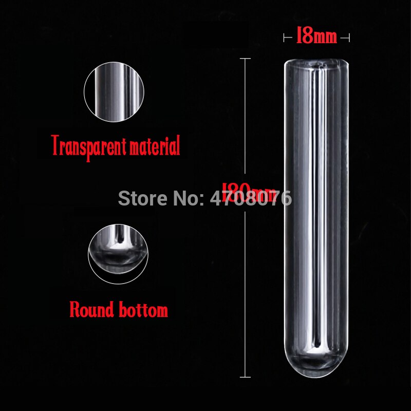 Pyrex test tube Borosilicate transparent lab test tube blowing glass for scientific experiments 18x180mm 10pcs/lot round bottom