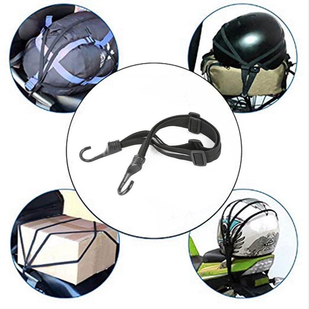 Universal Motorcycle Helmet Straps Motorcycle Strength Retractable Luggage Elastic Rope Strap Luggage Bag 60cm