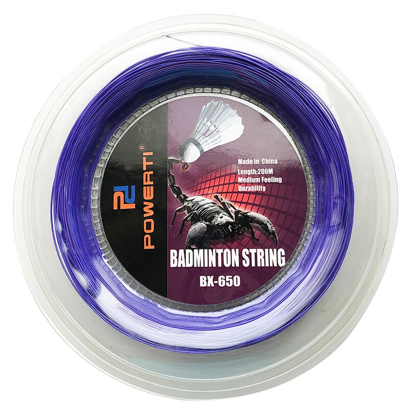 Corda per racchetta da Badminton da 2 pezzi 200M bobine da Badminton linea di allenamento per macchina da allenamento 0.72mm rete da Badminton: purple