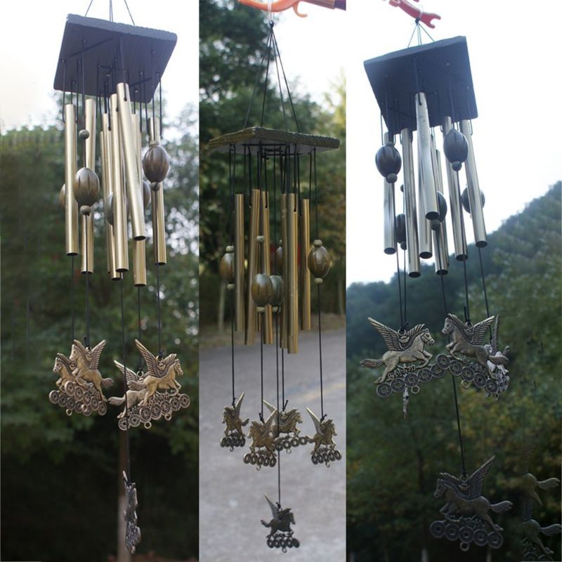 Handmade 27 Tubes Wind Chimes for Outside Decoration Tuned Hummingbird Wind Chime Soothing Melodic Deep Tones Outdoor Decor