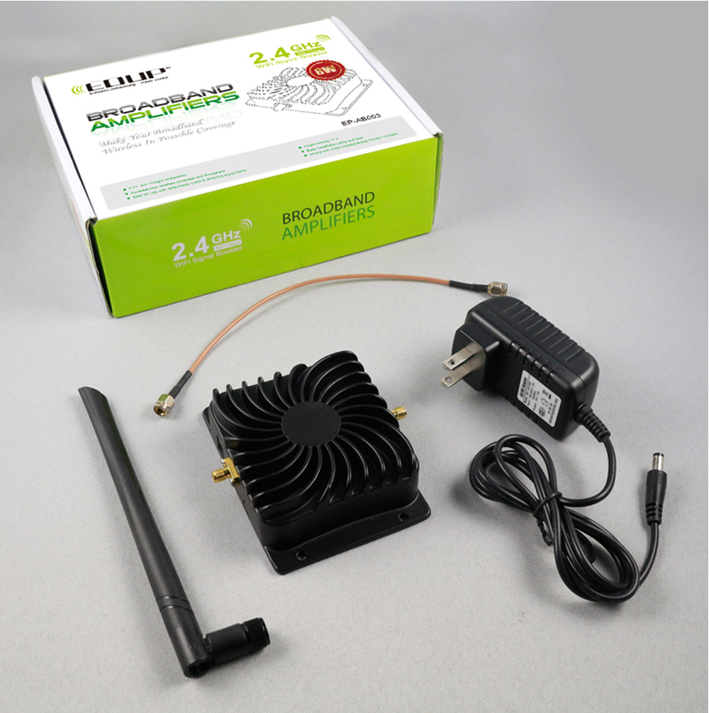 EDUP-amplificador de señal de potencia Wifi, amplificador de rango de enrutador, adaptador de antena 6dBi inalámbrica, 2,4 GHz, 8W, 802.11b/G/n