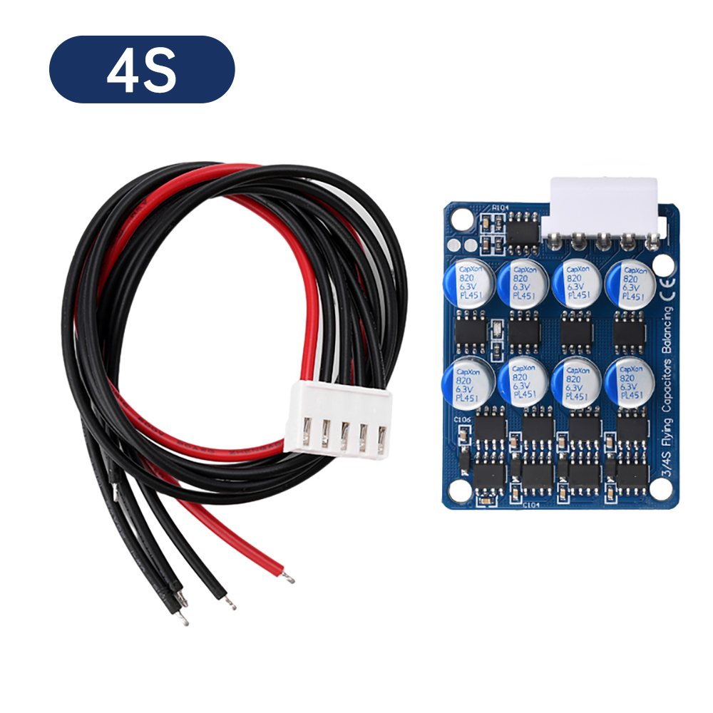 BMS 4S 6S 8S 3A Balans Li-Ion Lifepo4 LTO Lithiumbatterij Actieve Equalizer Balancer Board Condensator egaliseren Plaat: Sky Blue