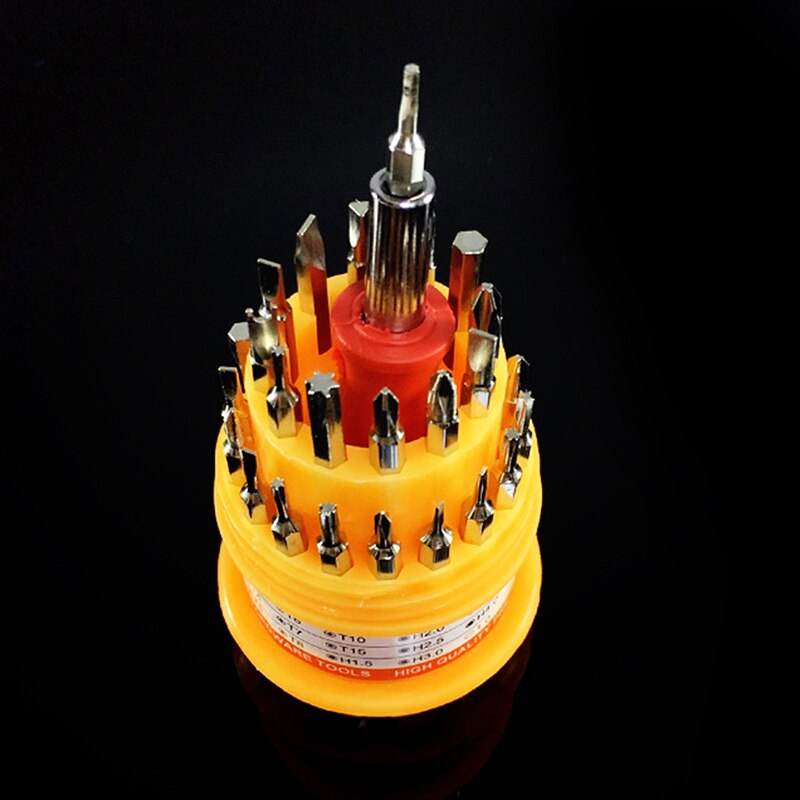 1 handle 30 blades Hand Tool Set General Household Hand Tool Kit with Storage Case Socket Wrench Screwdriver Knife Plastic Tool