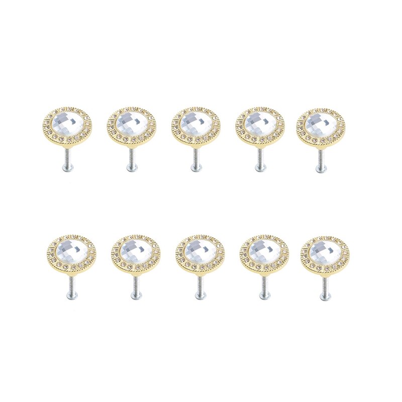 10Pcs Dresser Knoppen Crystal Kast Knoppen Handvatten Voor Dressoir Kast Diamant Vorm Knoppen Meubilair Accessoires