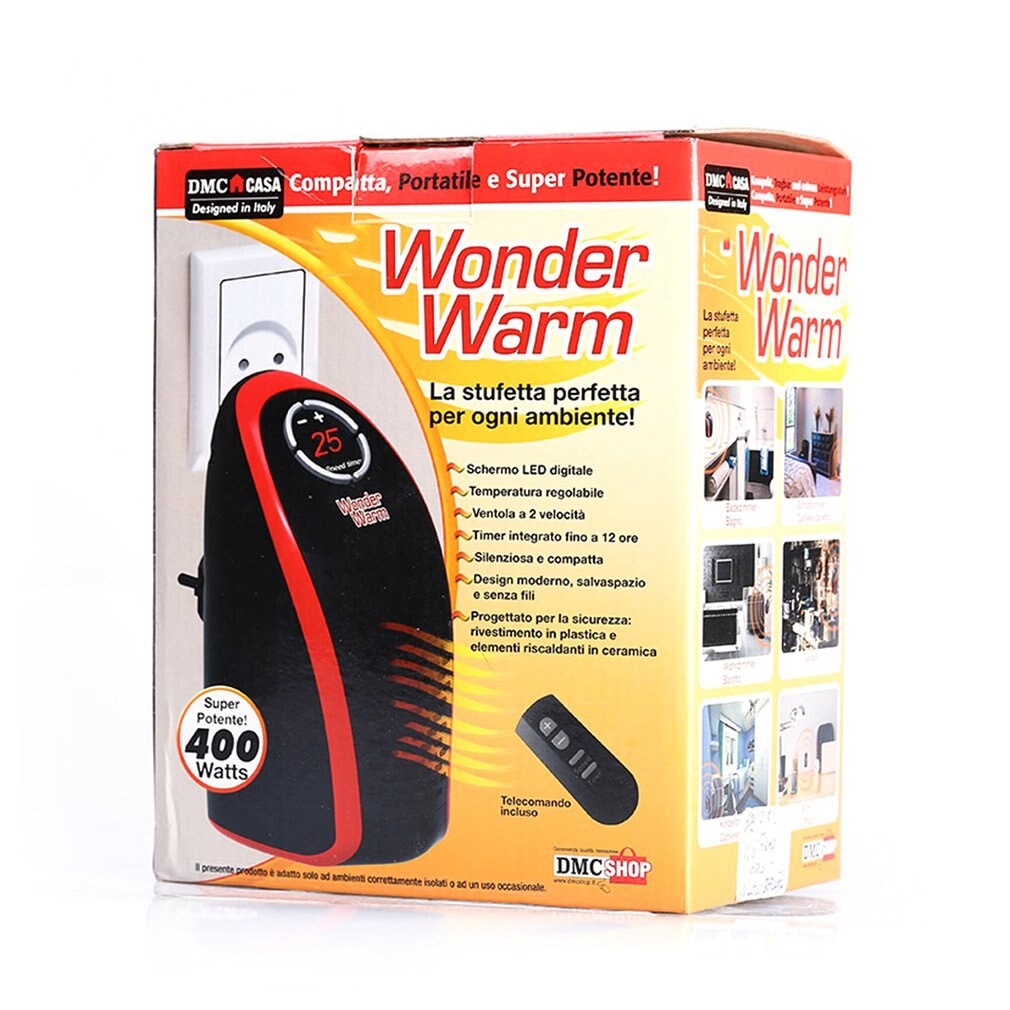 Fjernbetjening 400w mini elektrisk luftvarmer kraftig varm blæser hurtig varmelegeme ventilator komfur til hjemmekontor