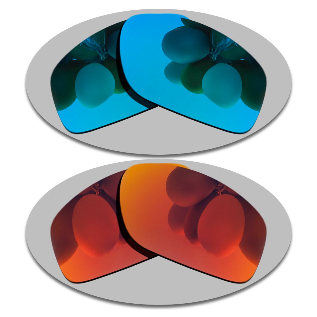 Polarized Sunglasses Replacement Lenses for-Tincan Frame - Varities: Sky Blue-Fire Red