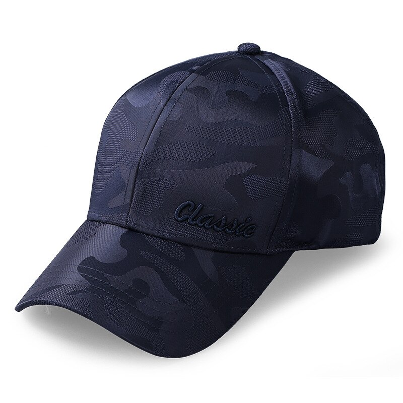 Casquette de baseball imprimée d'été pour protection solaire, à large bord, avec dôme en lettres: Blue / 59-62cm