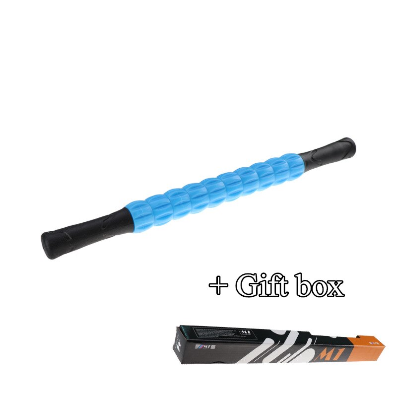 Yoga Massage Stick Leg Back Relaxation PVC Roller Muscle Deep relaxation relieve the pain Yoga Block Gym Fitness Equipment: Blue