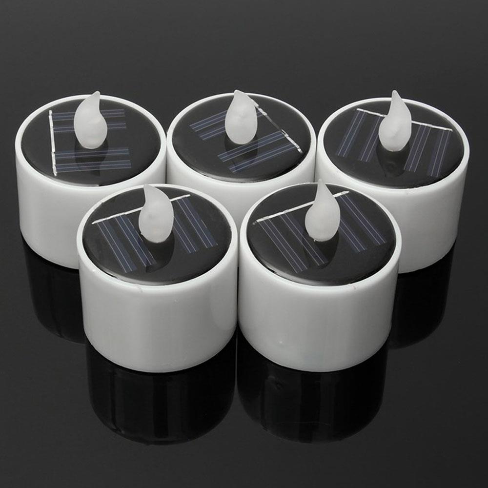 LED photophore solaire scintillement décor de noël maison sans flamme jaune Votive meilleur mariage électronique bougies lampe