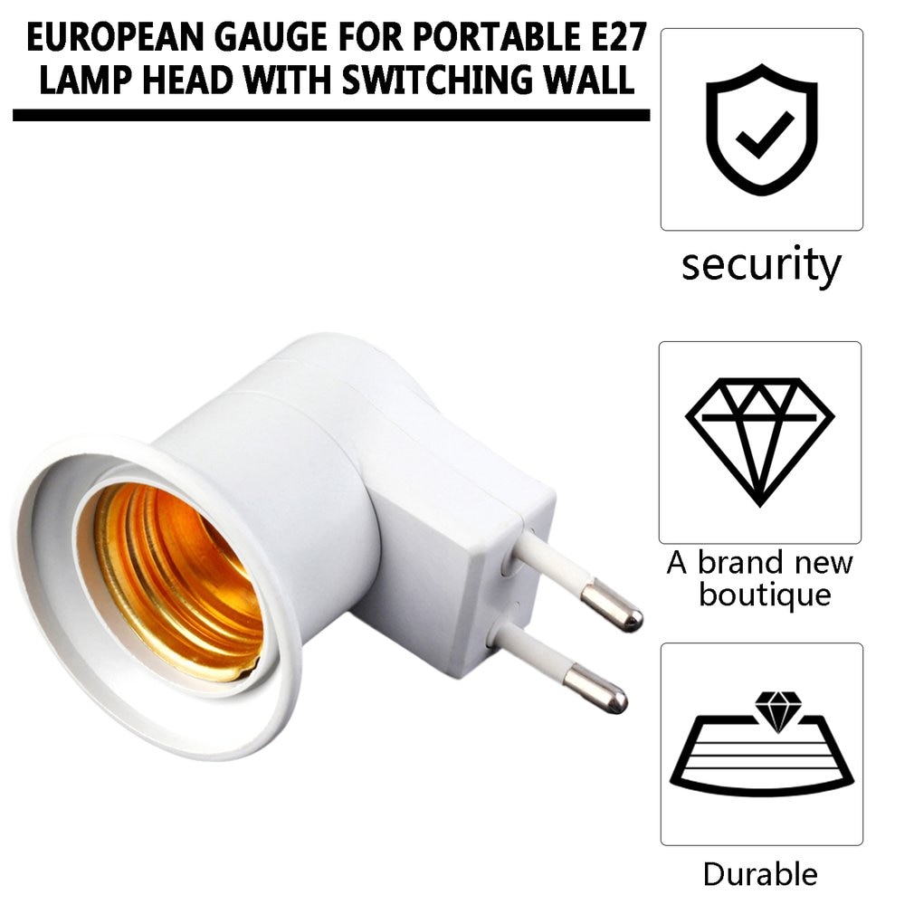 E27 Super Lamp Light Wall Socket E27 Socket Lamp Base US/EU Plug Lamp Socket With Power on/off Switch