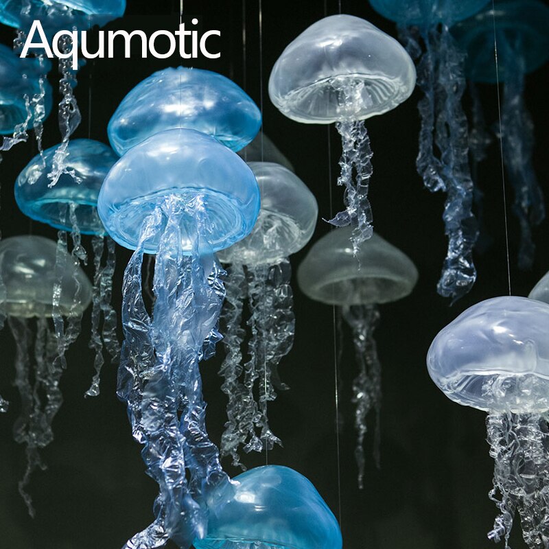 Aqumotic Siliconen Grote Kwallen Voor Decoratieve Simulatie Kwallen Marine Thema Decor Ornament Zee Dier