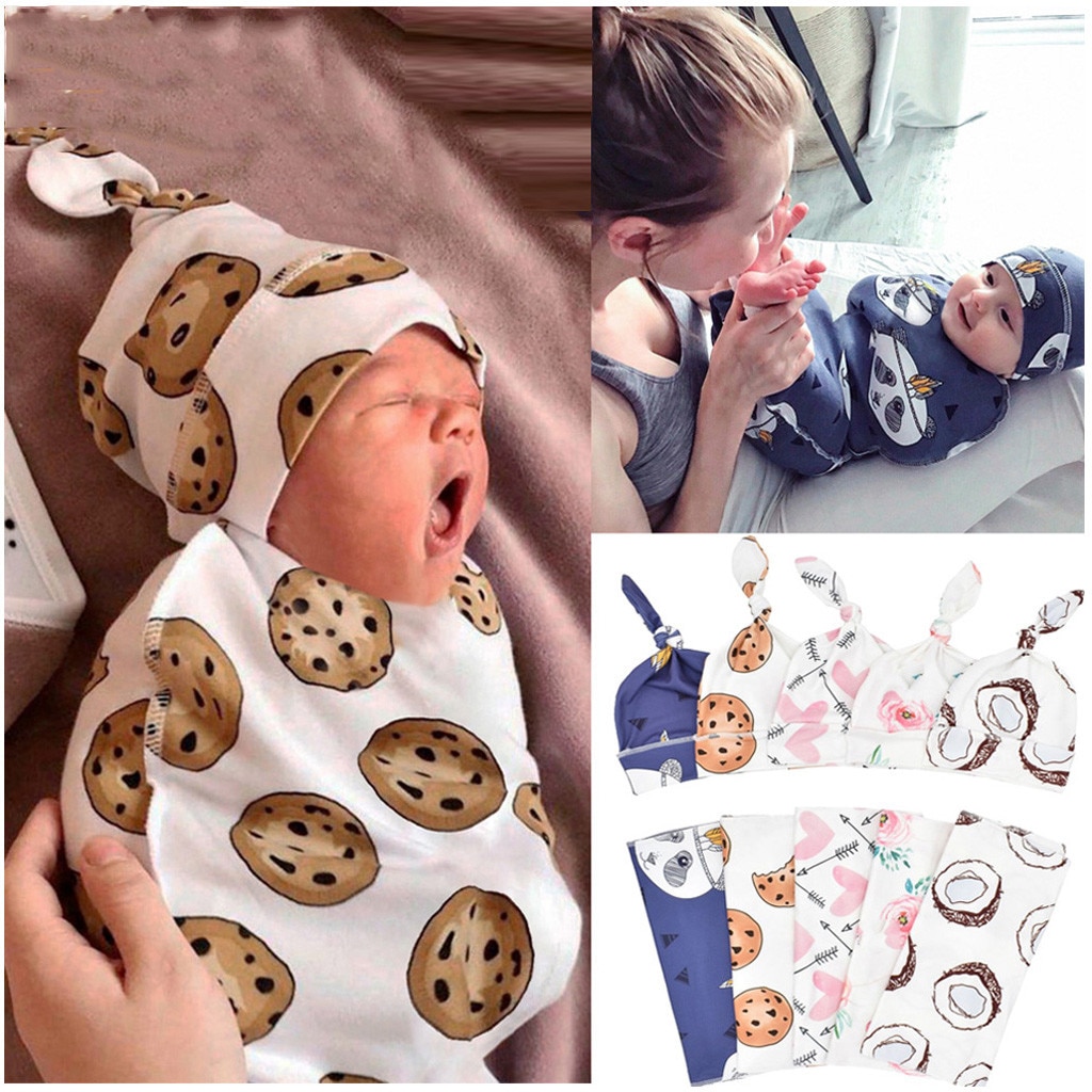 2Pcs/Set Baby Swaddle Diaper 100 Cotton Infant Ne... Grandado
