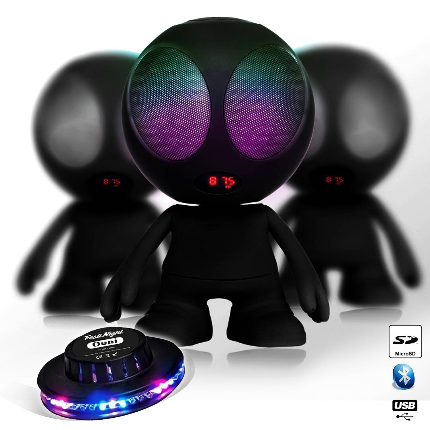 Zwangere Nomad Hi-Fi Mobiele Standalone Op Batterij Extra-Terrestrial Ltc Wiki Bluetooth Zwart + Effect Ufo Led